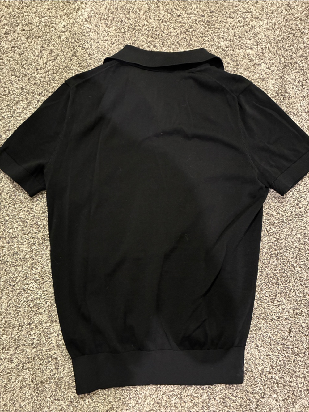 SUITSUPPLY Cotton Silk Polo Black - SMALL - Picture 3 of 3